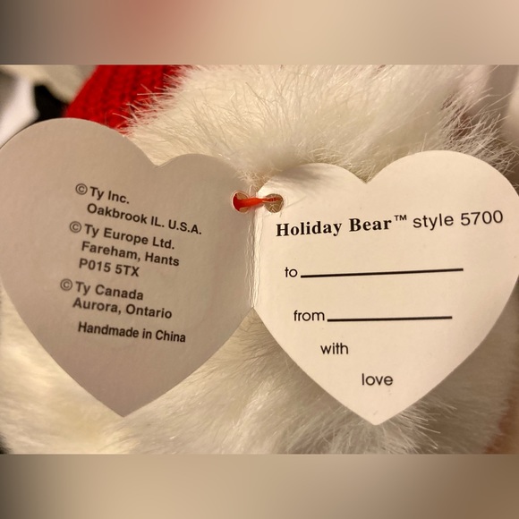 Large 15” Ty Holiday Christmas Teddy Bear plush. - Picture 2 of 9